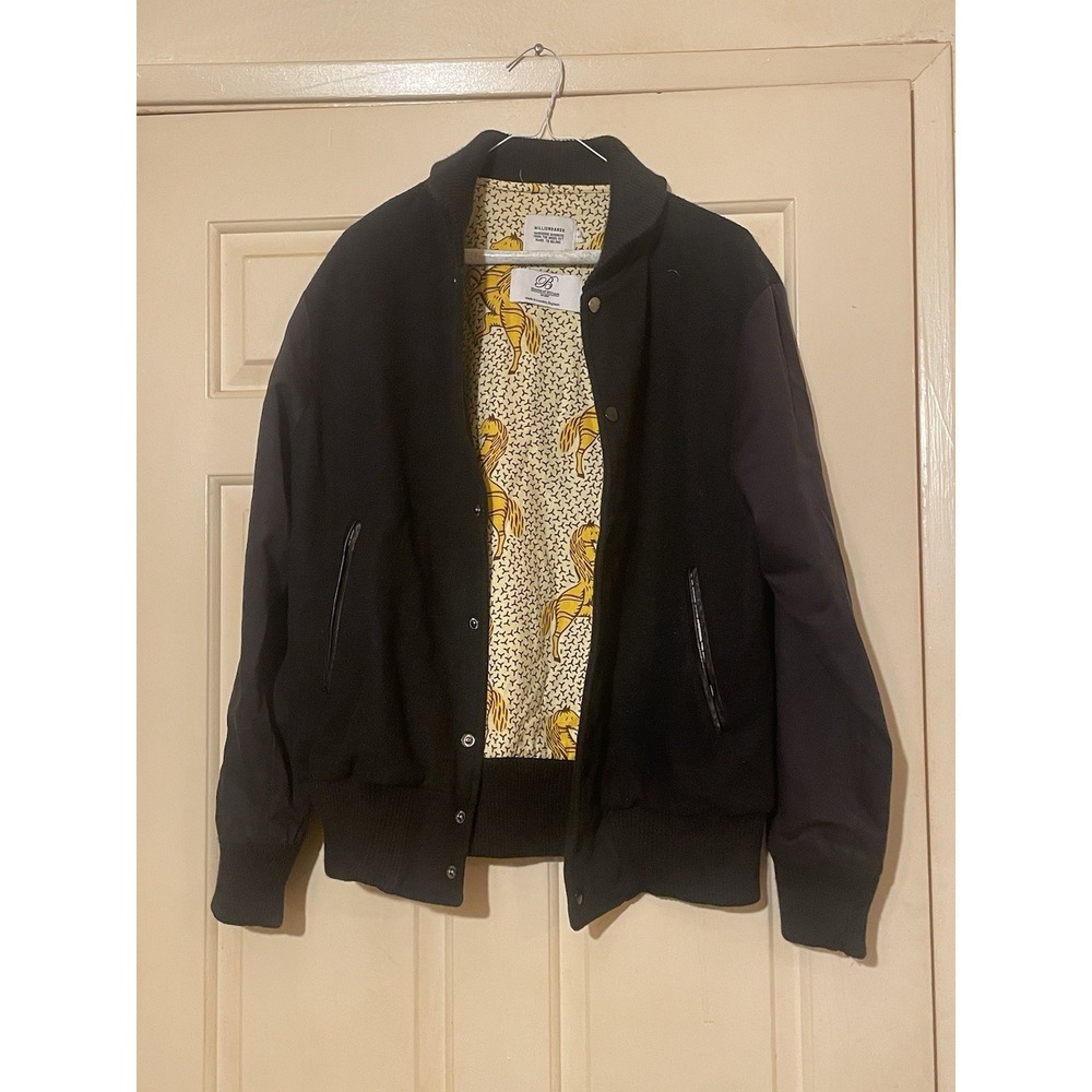 House Of Billiam Millionhands‎ Varsity Jacket Black Men Size S Wool 20"x26"
